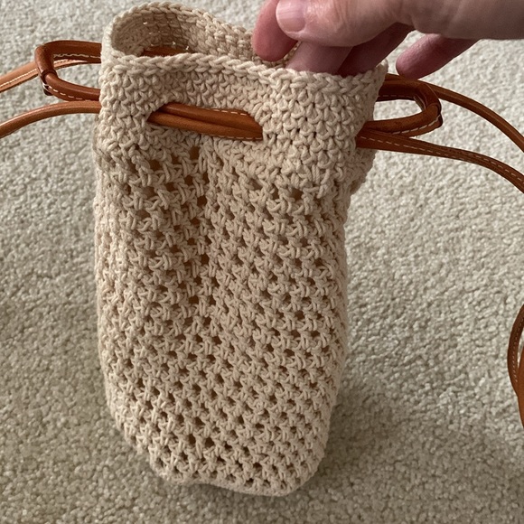 Ralph Lauren Crochet Small Bucket Bag Made In Italy NWOT - Picture 3 of 17